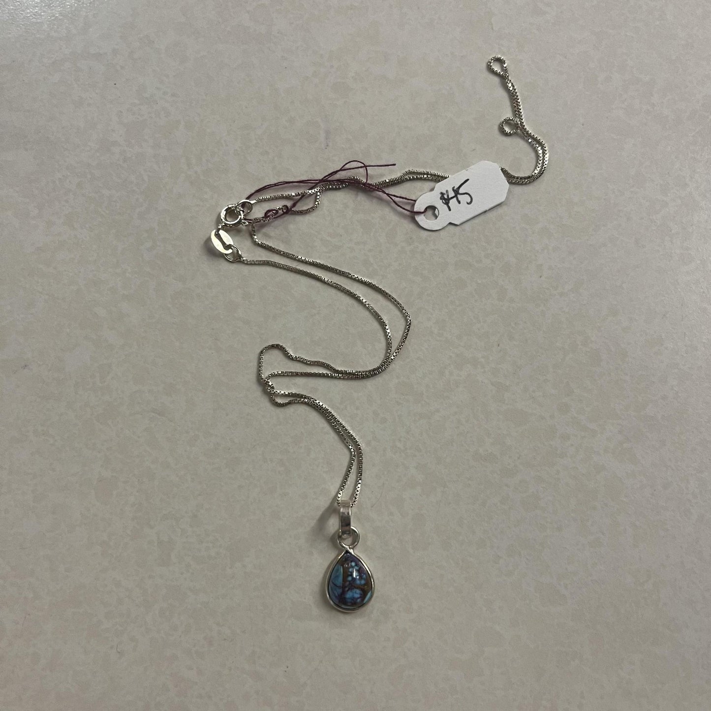 Mojave Turquoise Tear Shaped Necklace