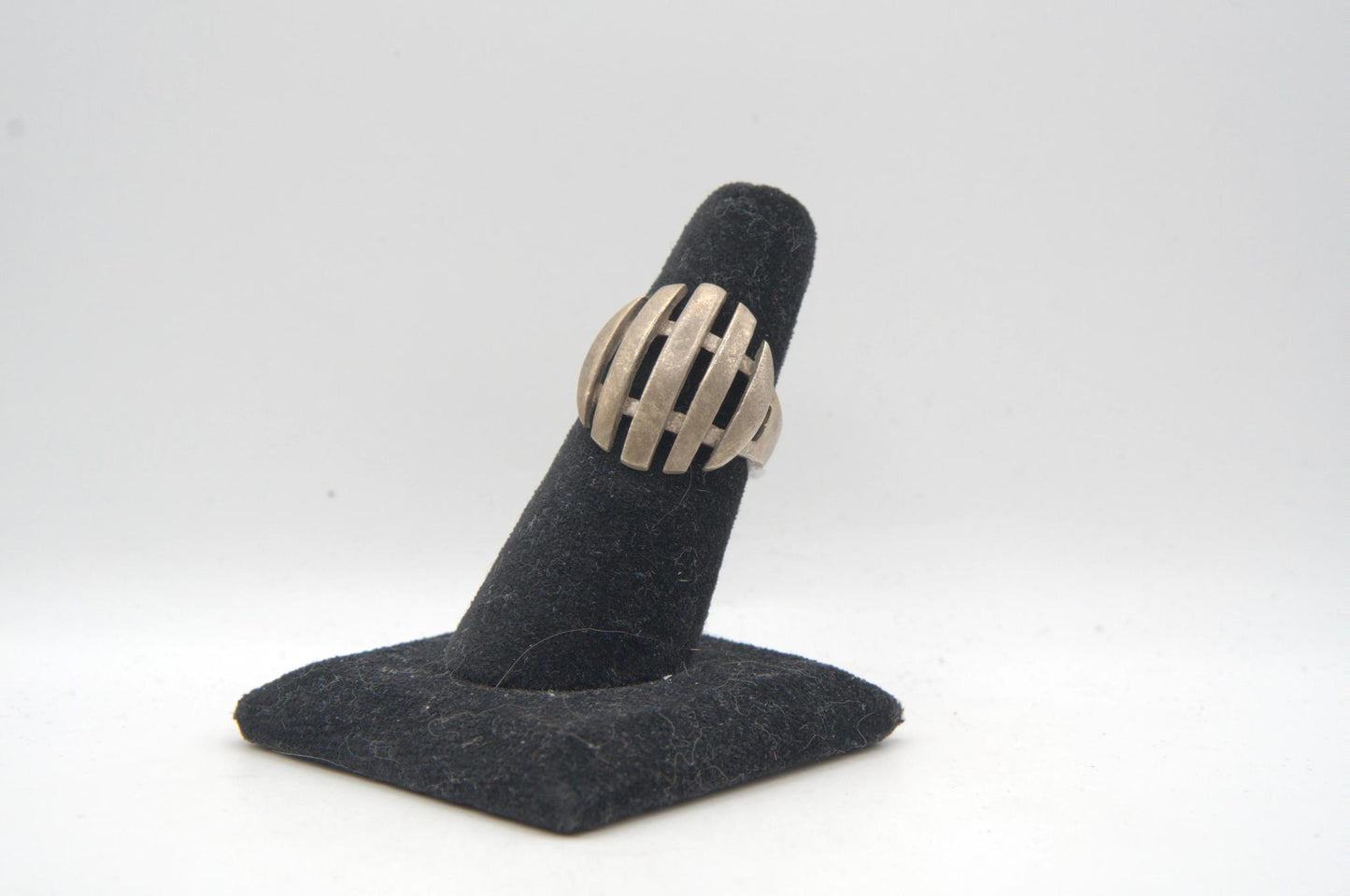 Silver Half Finger Statement Ring