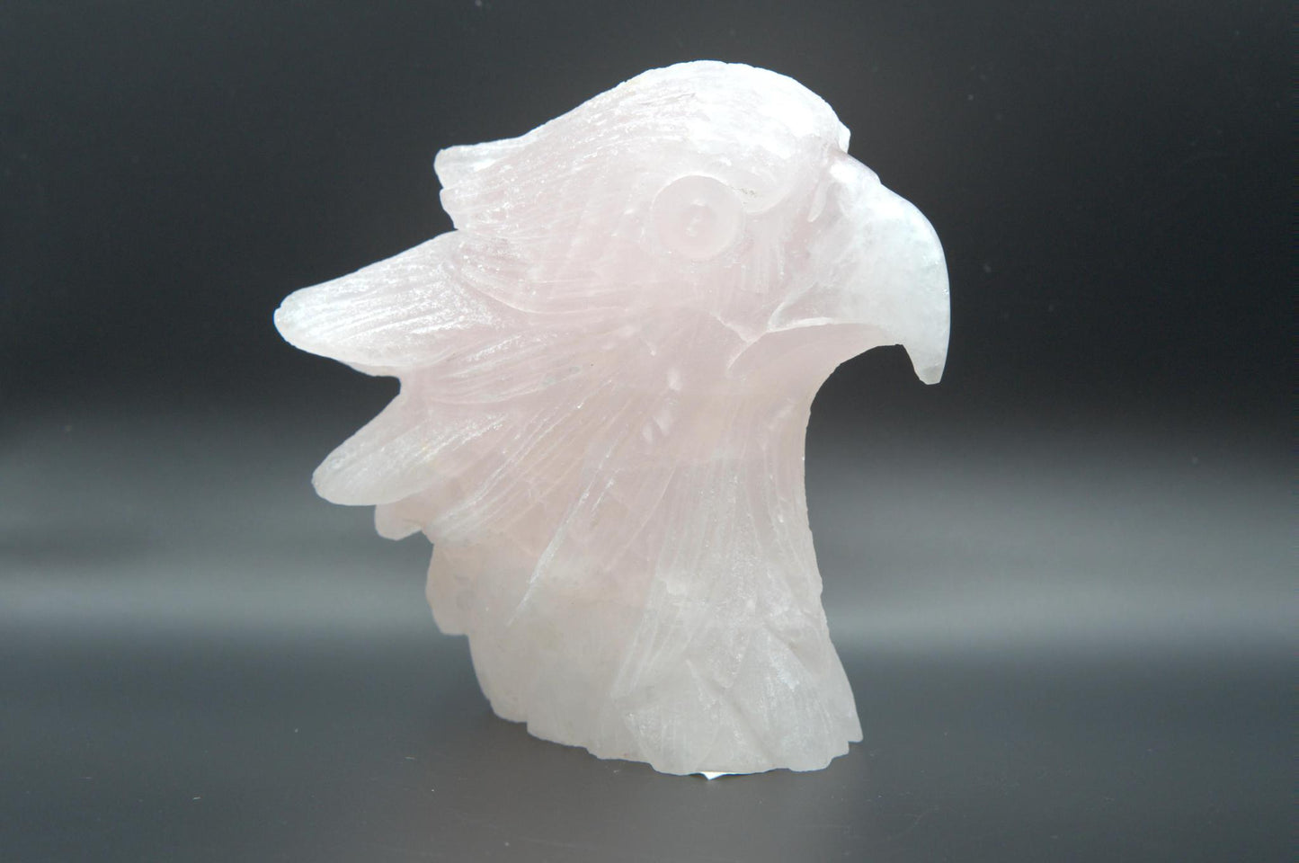 Rose Quartz Eagle Bust