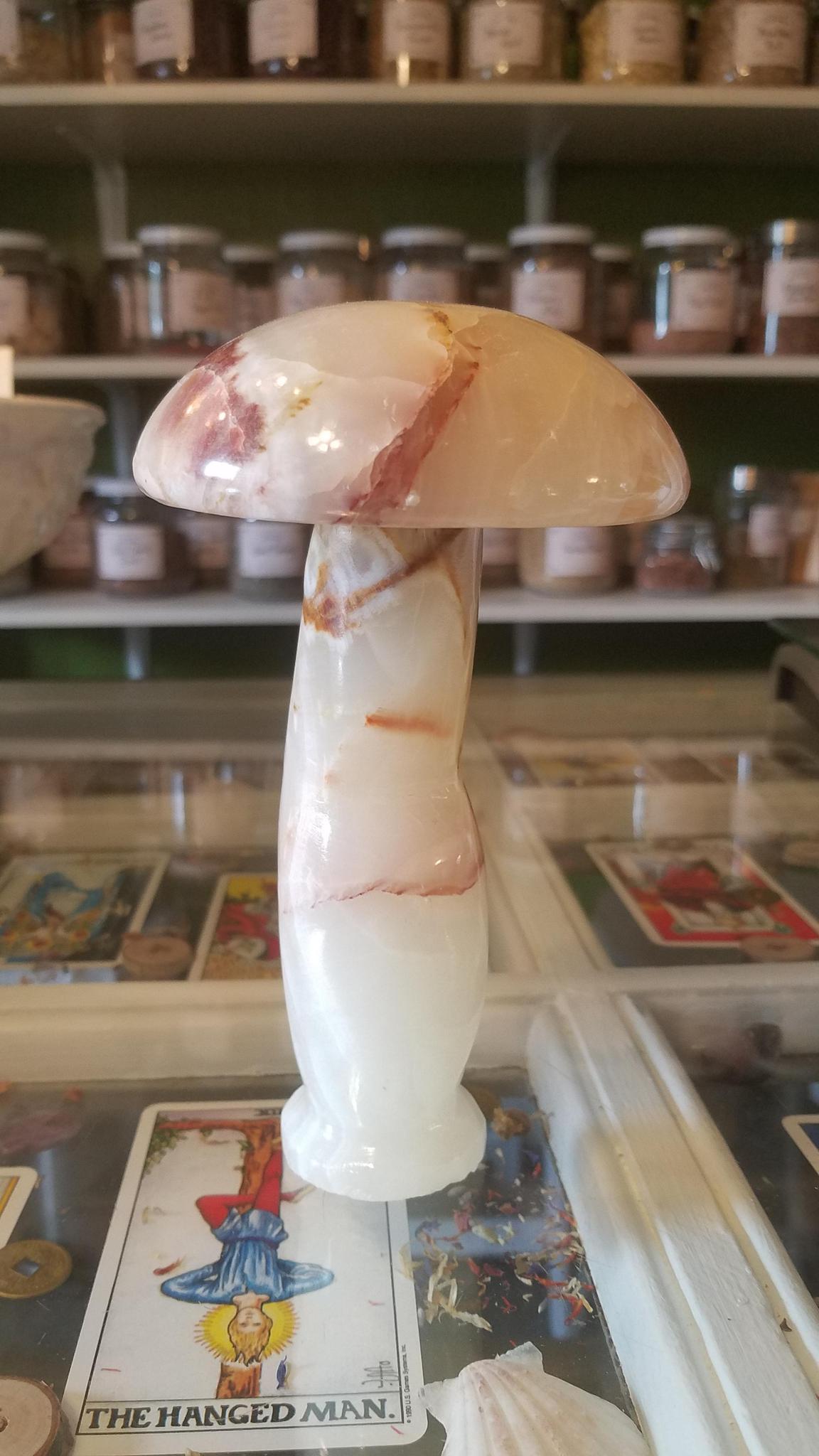 Green Onyx Mushroom Sculpture