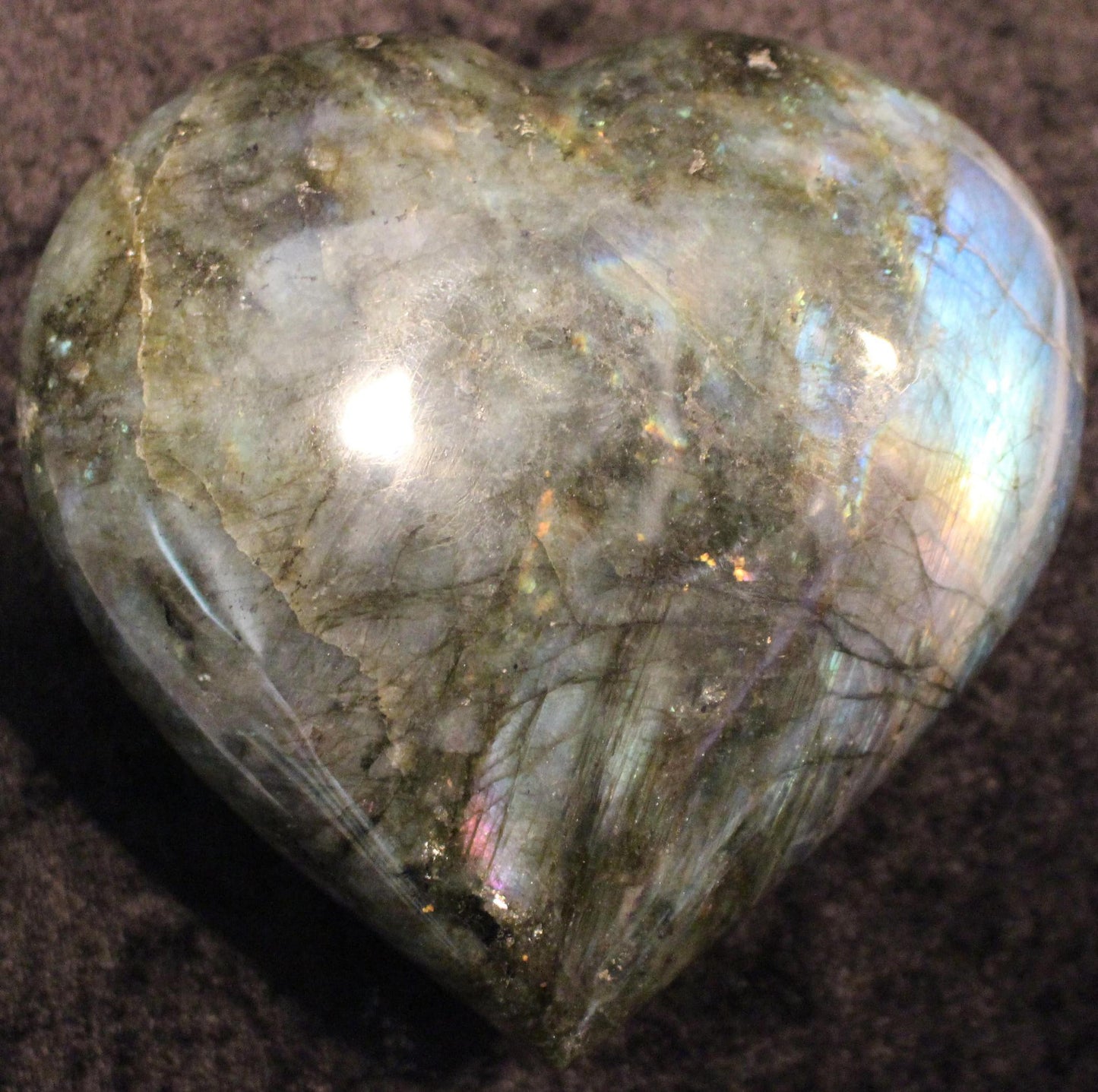Labradorite Heart