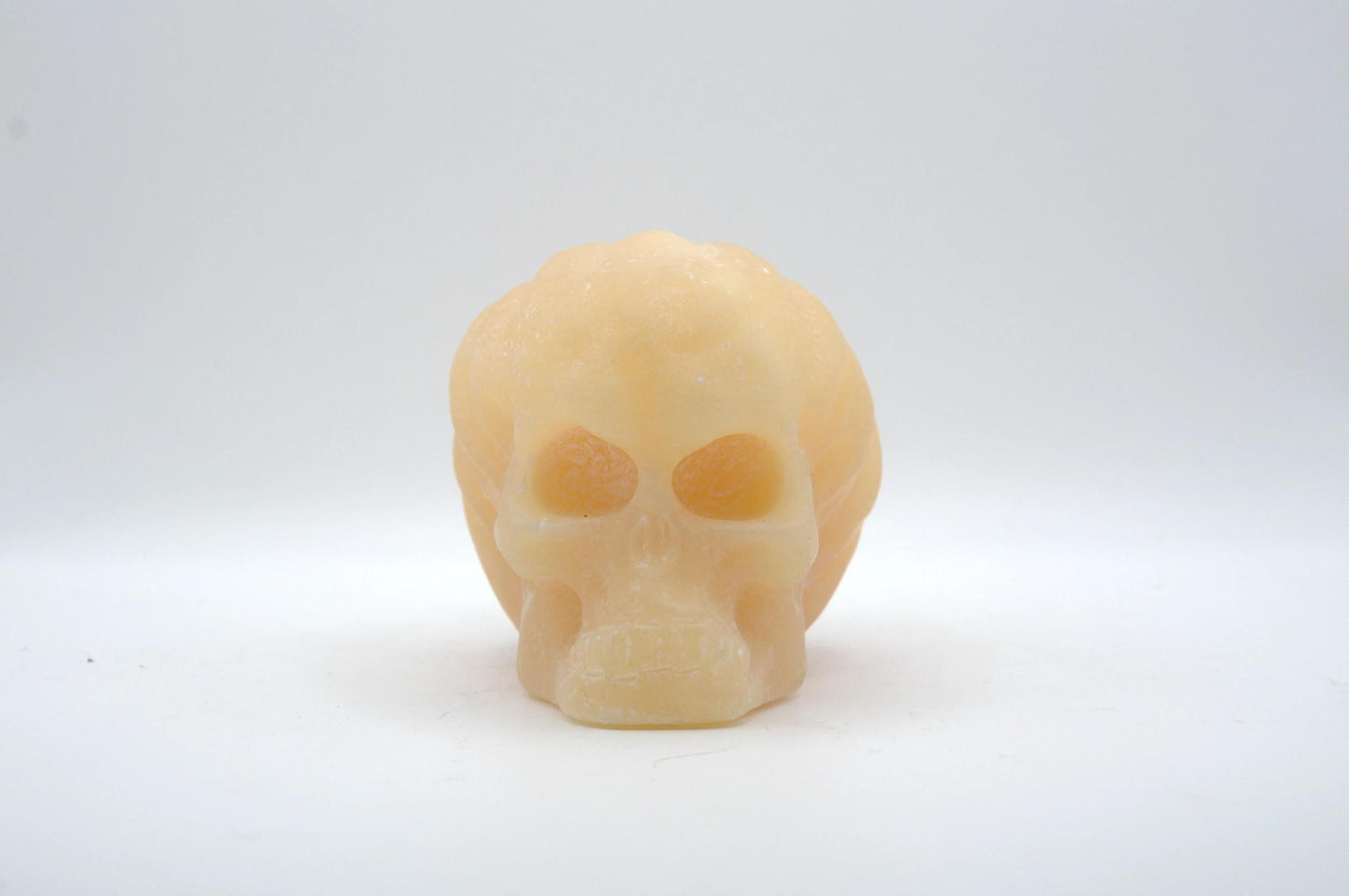 Orange Calcite Pumpkin Skull