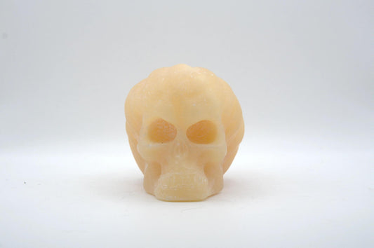 Orange Calcite Pumpkin Skull