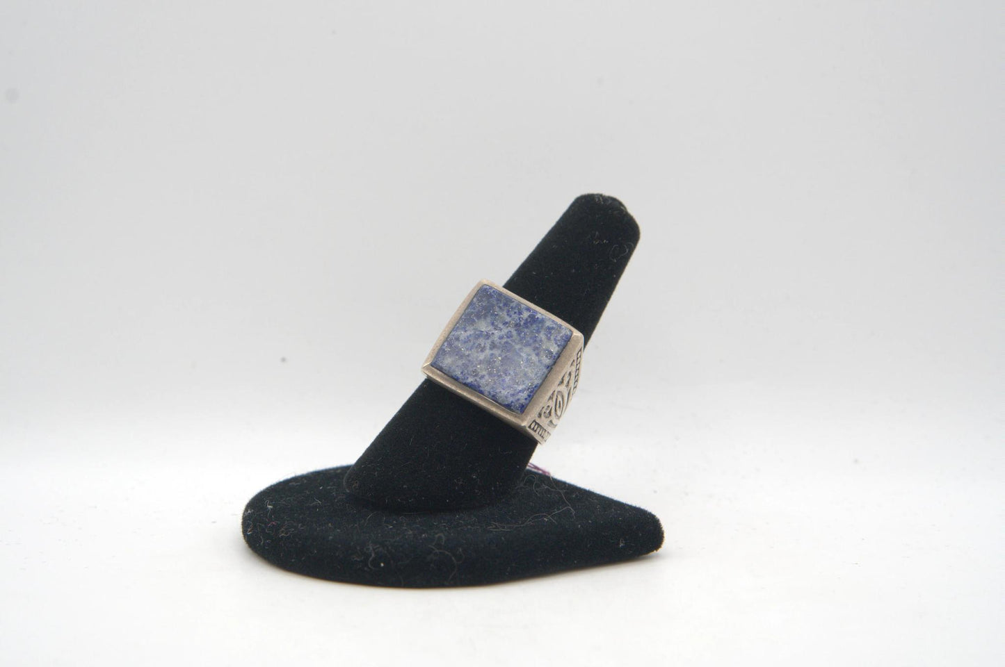 Lapis Lazuli Square Bezel Set Silver Ring