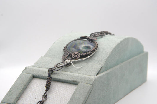 Azurite Wire Wrapped Bracelet