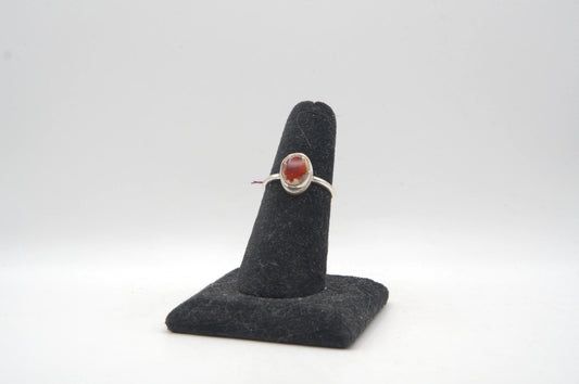 Mexican Fire Opal Silver Ring