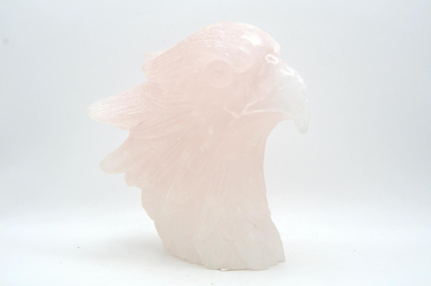 Rose Quartz Eagle Bust