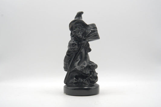 Black Obsidian Witch Figurine