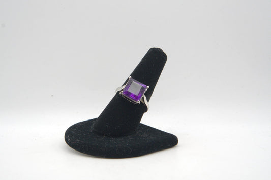 Square Cut Amethyst Ring