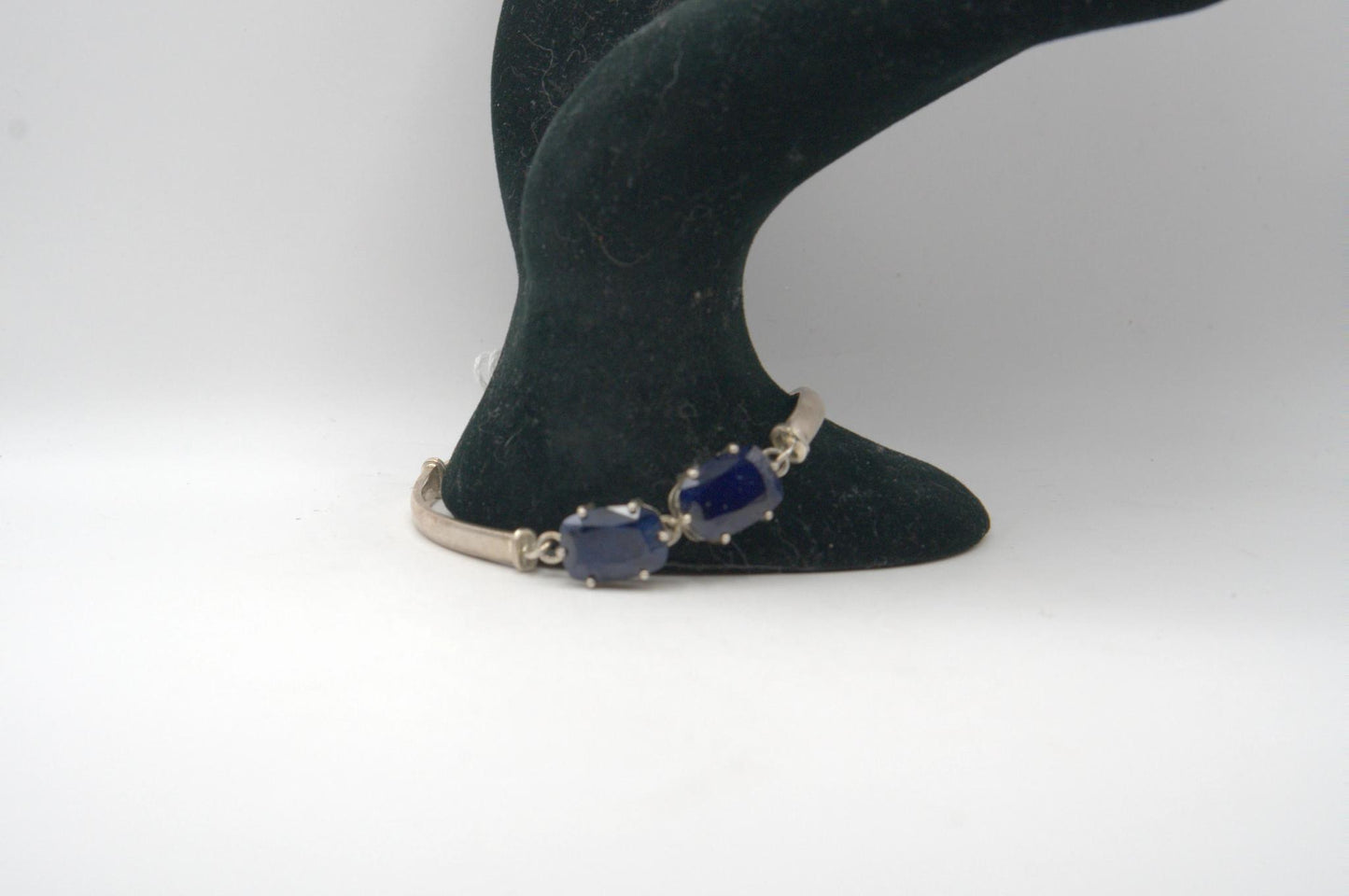 Assorted Gemstone Silver Bracelet with Hook Clasp